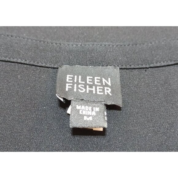 Eileen Fisher 100% Silk Tank Top Black Womens M Capsule Elevated Quiet Luxury - Picture 2 of 5